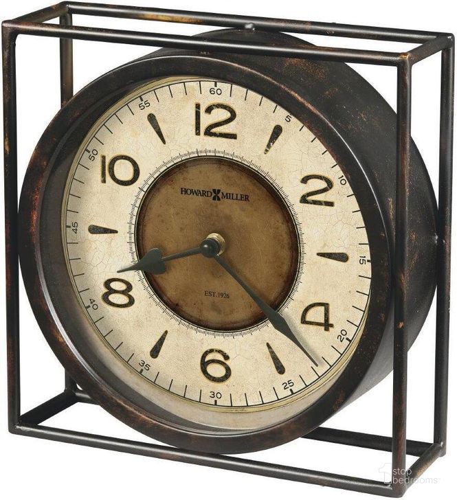 The appearance of Howard Miller Kayden Mantel Clock designed by Howard Miller in the rustic / southwestern interior design. This metal piece of furniture  was selected by 1StopBedrooms from Kayden Collection to add a touch of cosiness and style into your home. Sku: 635230. Product Type: Clock. Image1
