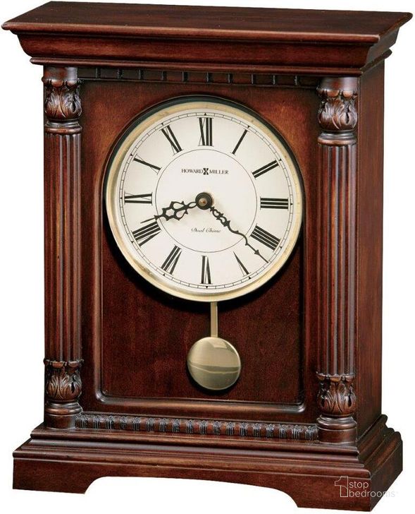 The appearance of Howard Miller Langeland Mantel Clock designed by Howard Miller in the traditional interior design. This brown piece of furniture  was selected by 1StopBedrooms from  to add a touch of cosiness and style into your home. Sku: 635133. Product Type: Clock. Image1