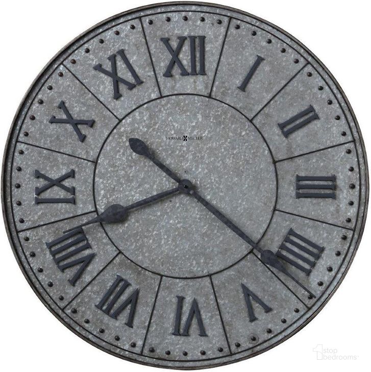The appearance of Howard Miller Manzine Wall Clock designed by Howard Miller in the modern / contemporary interior design. This gray piece of furniture  was selected by 1StopBedrooms from  to add a touch of cosiness and style into your home. Sku: 625624. Product Type: Wall Clock. Image1