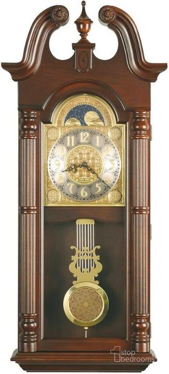 The appearance of Howard Miller Maxwell Wall Clock designed by Howard Miller in the traditional interior design. This brown piece of furniture  was selected by 1StopBedrooms from  to add a touch of cosiness and style into your home. Sku: 620226. Product Type: Wall Clock. Image1