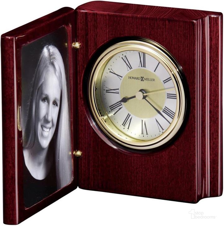 The appearance of Howard Miller Portrait Book Tabletop Clock designed by Howard Miller in the modern / contemporary interior design. This dark brown piece of furniture  was selected by 1StopBedrooms from Portrait Collection to add a touch of cosiness and style into your home. Sku: 645497. Product Type: Clock. Image1