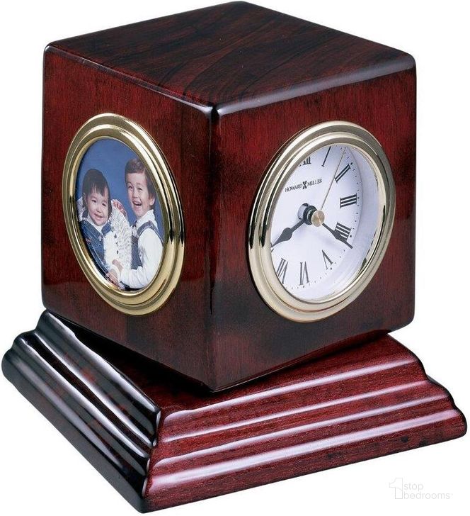 The appearance of Howard Miller Reuben Tabletop Clock designed by Howard Miller in the modern / contemporary interior design. This dark brown piece of furniture  was selected by 1StopBedrooms from  to add a touch of cosiness and style into your home. Sku: 645408. Product Type: Clock. Image1