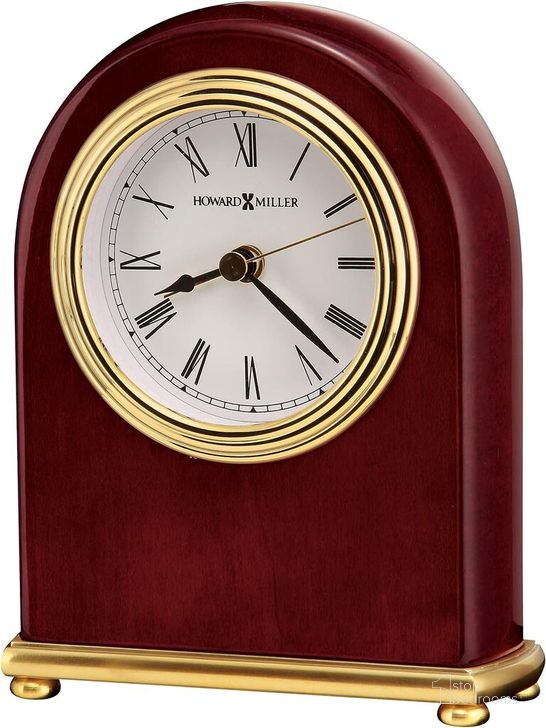 The appearance of Howard Miller Rosewood Arch Tabletop Clock designed by Howard Miller in the traditional interior design. This dark brown piece of furniture  was selected by 1StopBedrooms from Rosewood Collection to add a touch of cosiness and style into your home. Sku: 613487. Product Type: Clock. Image1