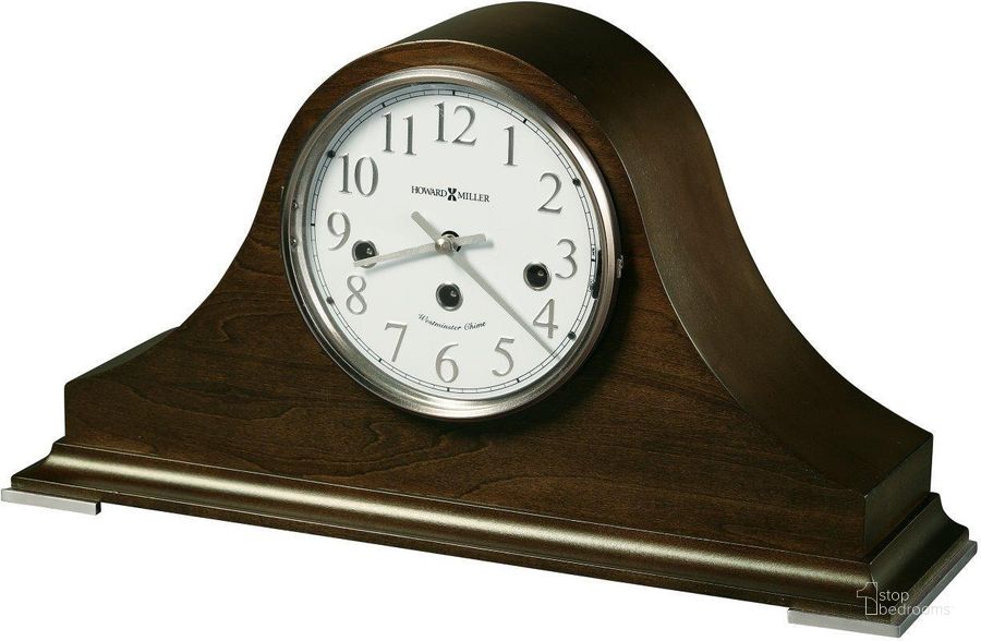 The appearance of Howard Miller Salem II Mantel Clock designed by Howard Miller in the modern / contemporary interior design. This dark brown piece of furniture  was selected by 1StopBedrooms from Salem Collection to add a touch of cosiness and style into your home. Sku: 630276. Product Type: Clock. Image1