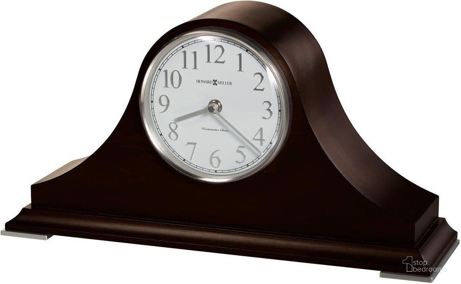 The appearance of Howard Miller Salem Mantel Clock designed by Howard Miller in the traditional interior design. This dark brown piece of furniture  was selected by 1StopBedrooms from Salem Collection to add a touch of cosiness and style into your home. Sku: 635226. Product Type: Clock. Image1