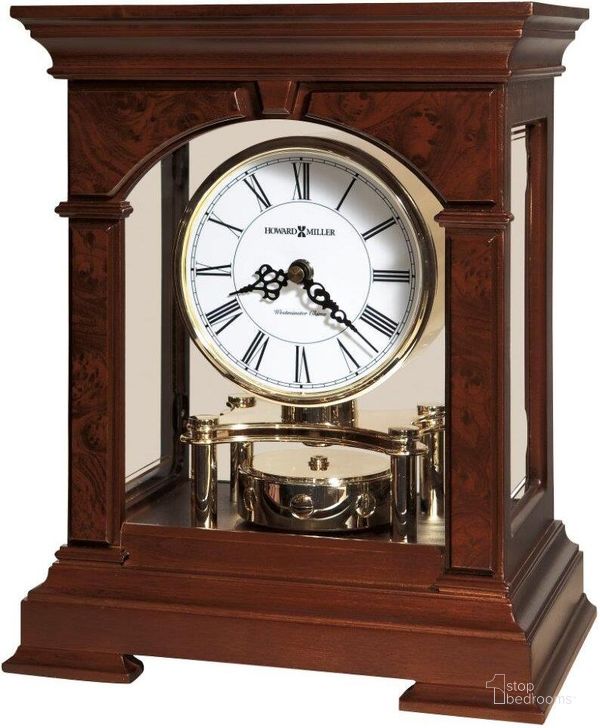 The appearance of Howard Miller Statesboro Mantel Clock designed by Howard Miller in the traditional interior design. This brown piece of furniture  was selected by 1StopBedrooms from  to add a touch of cosiness and style into your home. Sku: 635167. Product Type: Clock.