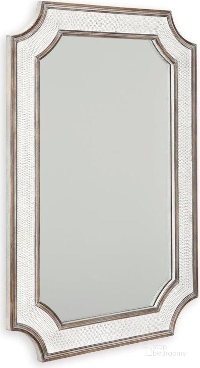 The appearance of Howston Antique White Accent Mirror designed by Signature Design by Ashley in the transitional interior design. This antique white piece of furniture  was selected by 1StopBedrooms from Howston Collection to add a touch of cosiness and style into your home. Sku: A8010314. Material: Wood. Product Type: Accent Mirror. Image1