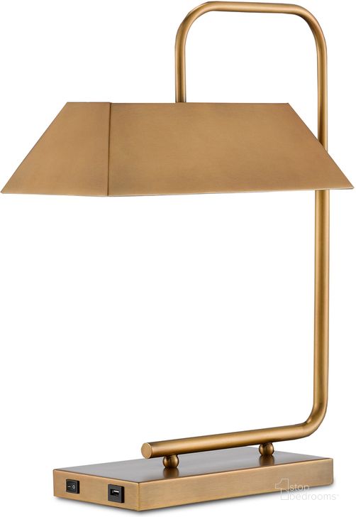 The appearance of Hoxton Brass Table Lamp designed by Currey & Company in the modern / contemporary interior design. This brass piece of furniture  was selected by 1StopBedrooms from Hoxton Collection to add a touch of cosiness and style into your home. Sku: 6000-0565. Material: Metal. Product Type: Table Lamp. Image1