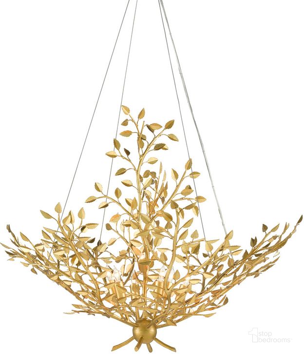 The appearance of Huckleberry Gold Chandelier designed by Currey & Company in the modern / contemporary interior design. This gold piece of furniture  was selected by 1StopBedrooms from Aviva Stanoff Collection to add a touch of cosiness and style into your home. Sku: 9000-0778. Product Type: Chandelier. Material: Iron. Image1