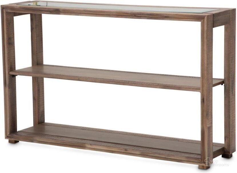 The appearance of Hudson Ferry Driftwood Console Table designed by AICO in the rustic / southwestern interior design. This driftwood piece of furniture  was selected by 1StopBedrooms from Hudson Ferry Collection to add a touch of cosiness and style into your home. Sku: KI-HUDF223-216. Product Type: Console Table. Image1