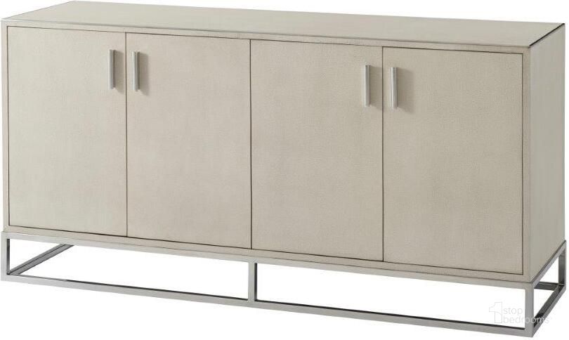 The appearance of Huett Buffet TAS61017.C095 designed by Theodore Alexander in the transitional interior design. This beige piece of furniture  was selected by 1StopBedrooms from TA Studio No. 4 Collection to add a touch of cosiness and style into your home. Sku: TAS61017.C095. Material: Leather. Product Type: Buffet.