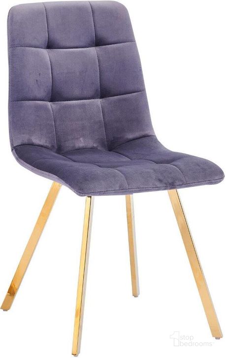 The appearance of Huey Gray Velvet Fabric Side Chair Set of 4 In Gold designed by Best Master Furniture in the modern / contemporary interior design. This gray and gold piece of furniture  was selected by 1StopBedrooms from Huey Collection to add a touch of cosiness and style into your home. Sku: H02GGC. Product Type: Side Chair. Material: Velvet. Image1