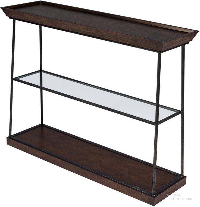 The appearance of Hunt Country Burnt Brown Small Console Table designed by Sarreid in the traditional interior design. This brown piece of furniture  was selected by 1StopBedrooms from Hunt Country Collection to add a touch of cosiness and style into your home. Sku: 77-165-3. Product Type: Console Table. Image1