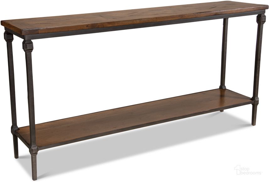 The appearance of Hunter Brown Parquet Double Console Table designed by Sarreid in the transitional interior design. This brown piece of furniture  was selected by 1StopBedrooms from Hunter Collection to add a touch of cosiness and style into your home. Sku: 52991. Product Type: Console Table. Image1