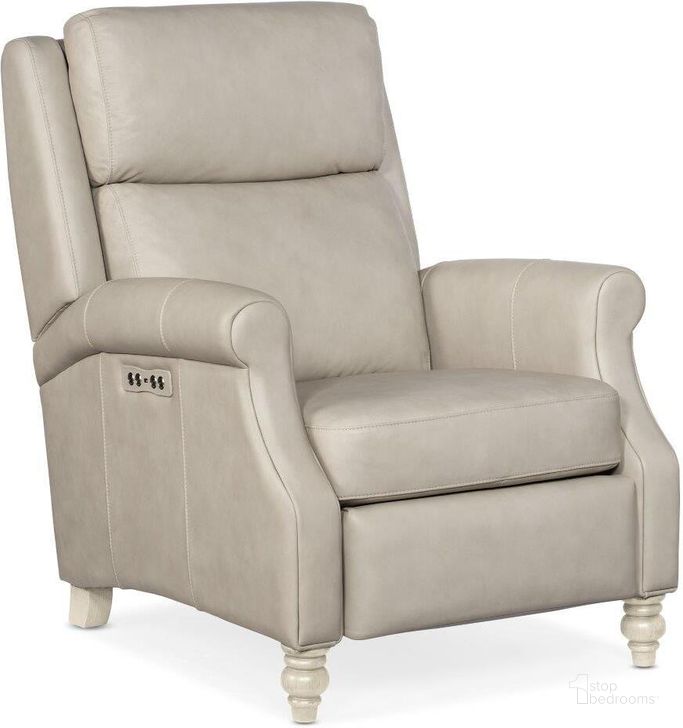The appearance of Hurley Power Recliner With Power Headrest RC100-PH-090 designed by Hooker in the traditional interior design. This beige piece of furniture  was selected by 1StopBedrooms from RC Collection to add a touch of cosiness and style into your home. Sku: RC100-PH-090. Material: Leather. Product Type: Recliner. Image1