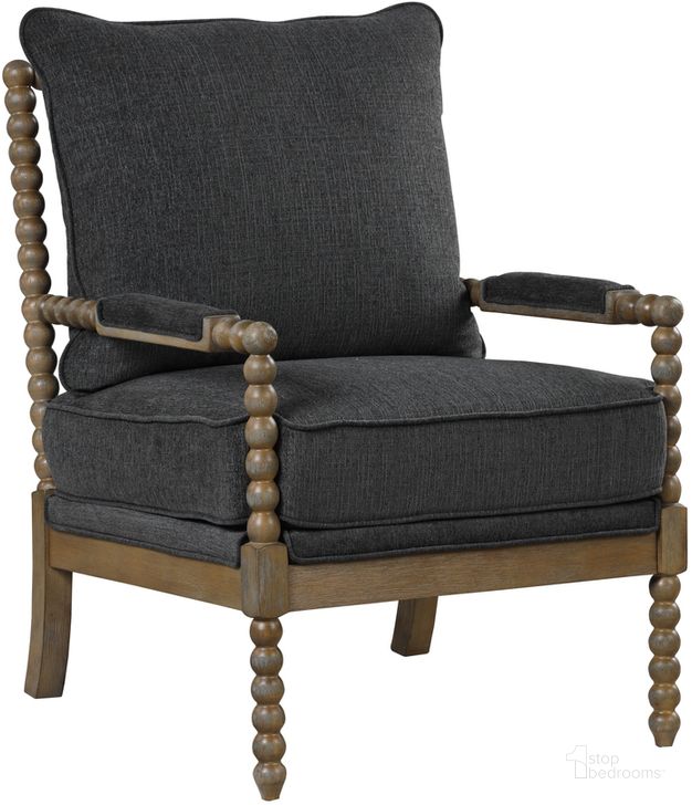 The appearance of Hutch Charcoal Fabric Arm Chair In Natural Oak designed by Best Master Furniture in the cabin / lodge interior design. This natural oak piece of furniture  was selected by 1StopBedrooms from Hutch Collection to add a touch of cosiness and style into your home. Sku: H300CC. Material: Fabric. Product Type: Arm Chair. Image1