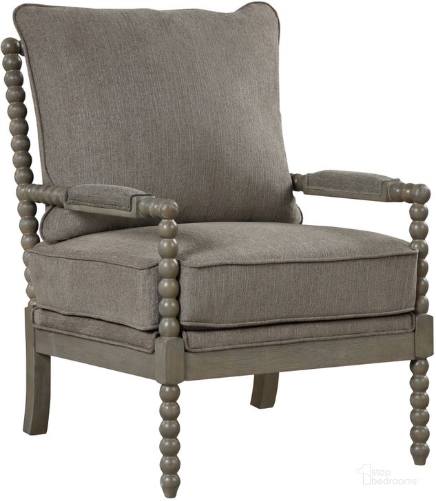 The appearance of Hutch Taupe Fabric Arm Chair In Antique Gray designed by Best Master Furniture in the cabin / lodge interior design. This brown piece of furniture  was selected by 1StopBedrooms from Hutch Collection to add a touch of cosiness and style into your home. Sku: H300LEG. Material: Fabric. Product Type: Arm Chair. Image1