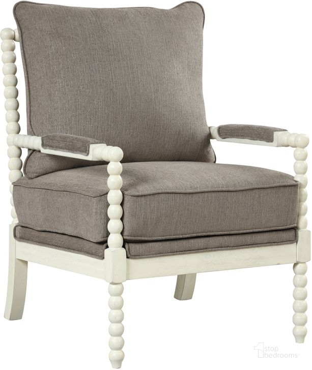 The appearance of Hutch Taupe Fabric Arm Chair In Off White designed by Best Master Furniture in the cabin / lodge interior design. This white and brown piece of furniture  was selected by 1StopBedrooms from Hutch Collection to add a touch of cosiness and style into your home. Sku: H300LEW. Material: Fabric. Product Type: Arm Chair. Image1