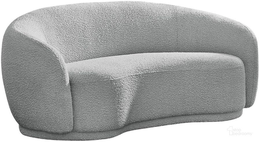 The appearance of Hyde Grey Boucle Fabric Loveseat designed by Meridian in the modern / contemporary interior design. This grey piece of furniture  was selected by 1StopBedrooms from Hyde Collection to add a touch of cosiness and style into your home. Sku: 693Grey-L. Material: Fabric. Product Type: Loveseat. Image1