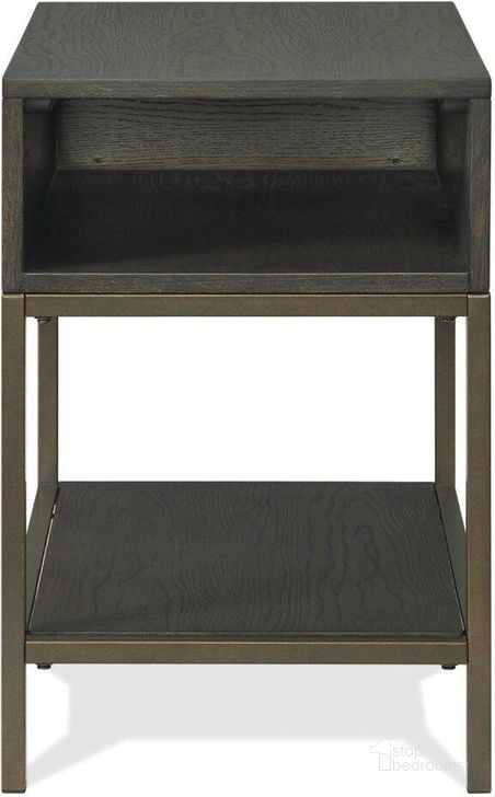 The appearance of Hyde Rectangular Chairside Table In Dark Brown designed by Riverside Furniture in the modern / contemporary interior design. This dark brown piece of furniture  was selected by 1StopBedrooms from Hyde Collection to add a touch of cosiness and style into your home. Sku: 92812. Product Type: Chairside Table. Image1