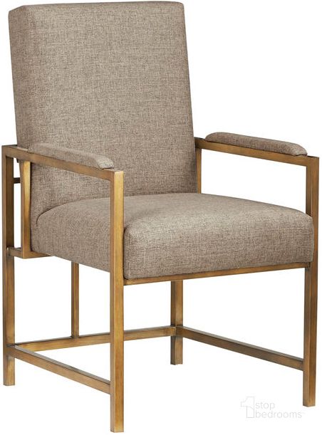 The appearance of Hylar Bronze Arm Chair Set of 2 designed by Isaac Tahari in the transitional interior design. This bronze piece of furniture  was selected by 1StopBedrooms from Hylar Collection to add a touch of cosiness and style into your home. Sku: 253216-1245. Material: Steel. Product Type: Arm Chair. Image1