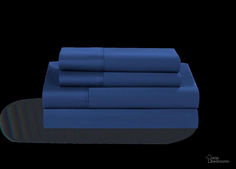The appearance of Hyper-Cotton Navy King Bedding Set designed by Bedgear in the modern / contemporary interior design. This blue piece of furniture  was selected by 1StopBedrooms from Hyper Collection to add a touch of cosiness and style into your home. Sku: BGS21ANFK. Material: Cotton. Product Type: Bedding Set. Image1