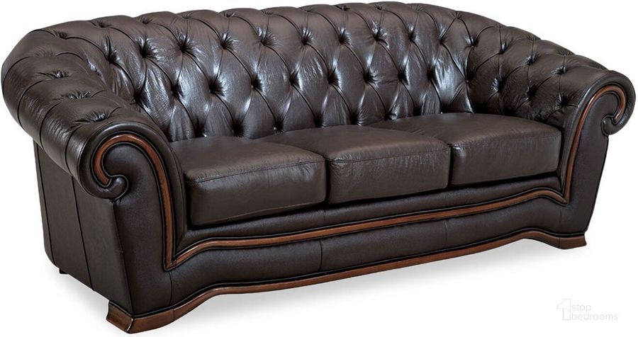 The appearance of 262 Brown Leather Sofa designed by ESF in the traditional interior design. This brown piece of furniture  was selected by 1StopBedrooms from 262 Collection to add a touch of cosiness and style into your home. Sku: 2623. Material: Leather. Product Type: Sofa. Image1
