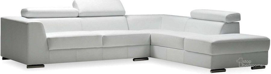 The appearance of Icon White Premium Leather Right Side Facing Chaise Sectional designed by Mobital in the modern / contemporary interior design. This white piece of furniture  was selected by 1StopBedrooms from Icon Collection to add a touch of cosiness and style into your home. Sku: SER-ICON-WHIT-PREMI. Material: Leather. Product Type: Sectional. Layout: L-Shape. Orientation: RAF.
