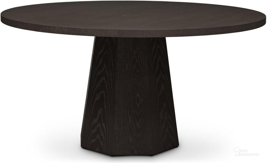 The appearance of IE Series Kaia Round Dining Table In Charcoal designed by Urbia in the modern / contemporary interior design. This charcoal piece of furniture  was selected by 1StopBedrooms from IE Series Collection to add a touch of cosiness and style into your home. Sku: IE-KA-DT-60-CHAR. Table Base Style: Pedestal. Table Top Shape: Round. Product Type: Dining Table. Material: MDF. Size: 60". Image1