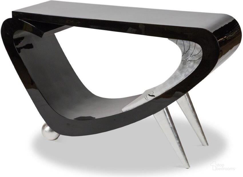 The appearance of Illusions Black Console Table designed by AICO in the modern / contemporary interior design. This black piece of furniture  was selected by 1StopBedrooms from Illusions Collection to add a touch of cosiness and style into your home. Sku: FS-ILUSN-049. Material: Wood. Product Type: Console Table. Image1