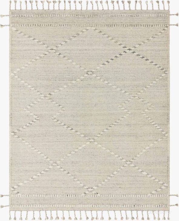 The appearance of Iman Ivory/Lt. Grey Rug IMANIMA-03IVLC160S designed by Loloi Rugs in the modern / contemporary interior design. This light grey and ivory piece of furniture  was selected by 1StopBedrooms from Iman Collection to add a touch of cosiness and style into your home. Sku: IMANIMA-03IVLC160S. Material: Wool. Product Type: Rug. Image1