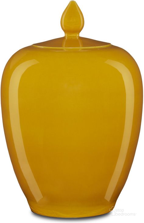 The appearance of Imperial Yellow Ginger Jar designed by Currey & Company in the modern / contemporary interior design. This yellow piece of furniture  was selected by 1StopBedrooms from Imperial Collection to add a touch of cosiness and style into your home. Sku: 1200-0579. Material: Porcelain. Product Type: Jar. Image1