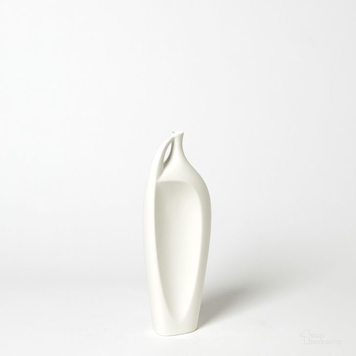 The appearance of Indentation Small Vase In Matte White designed by Global Views in the modern / contemporary interior design. This white piece of furniture  was selected by 1StopBedrooms from Indentation Collection to add a touch of cosiness and style into your home. Sku: 1.10681. Material: Ceramic. Product Type: Vase. Image1