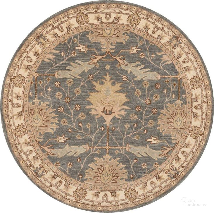 The appearance of India House Blue 6 Round Area Rug designed by Nourison in the traditional interior design. This beige and ivory piece of furniture  was selected by 1StopBedrooms from India House Collection to add a touch of cosiness and style into your home. Sku: 99446391209. Material: Wool. Product Type: Area Rugs. Image1