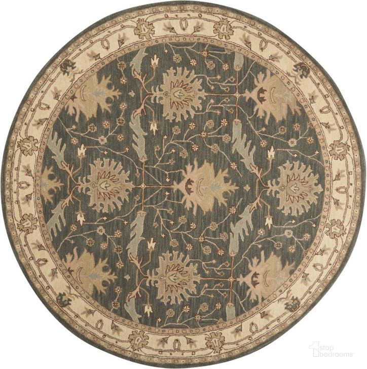 The appearance of India House Blue 8 Round Area Rug designed by Nourison in the traditional interior design. This beige and ivory piece of furniture  was selected by 1StopBedrooms from India House Collection to add a touch of cosiness and style into your home. Sku: 99446391216. Material: Wool. Product Type: Area Rugs. Image1