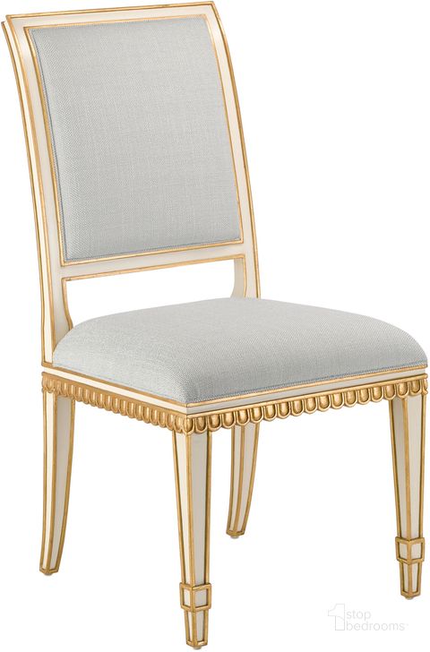 The appearance of Ines Ivory Chair designed by Currey & Company in the modern / contemporary interior design. This ivory piece of furniture  was selected by 1StopBedrooms from Ines Collection to add a touch of cosiness and style into your home. Sku: 7000-0152. Material: Polyester. Product Type: Chair. Image1