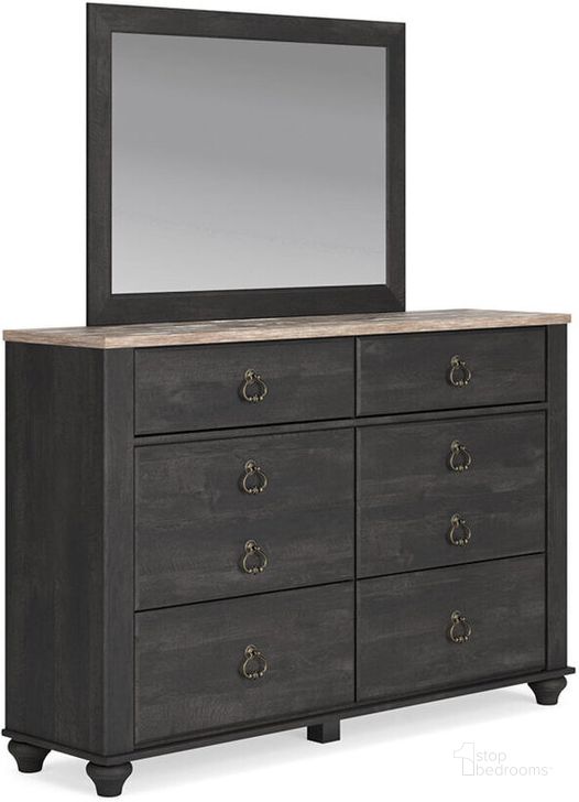 The appearance of Infiltham Two-tone Dresser Mirror designed by Versailles Home in the traditional interior design. This two-tone piece of furniture  was selected by 1StopBedrooms from Infiltham Collection to add a touch of cosiness and style into your home. Sku: B3670-31;B3670-36. Material: Wood. Product Type: Dresser and Mirror. Image1