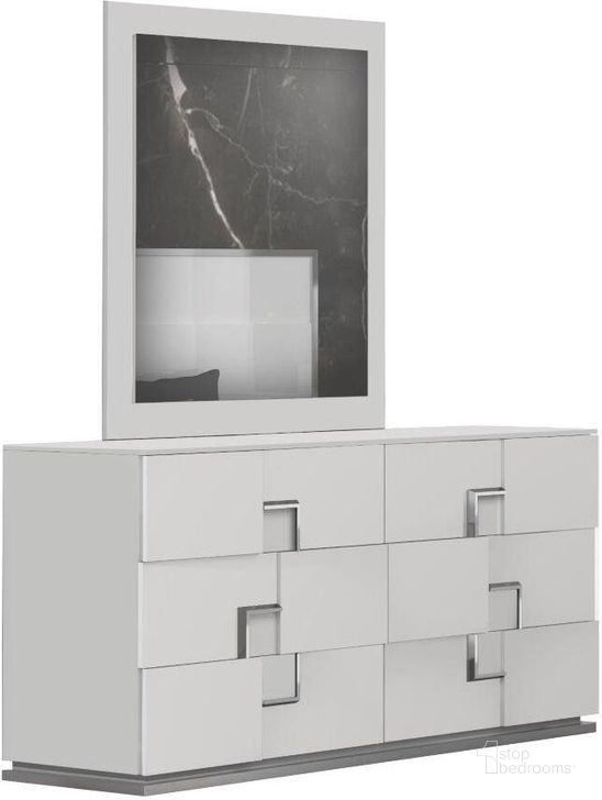 The appearance of Infinity Premium Dresser in Bianco Lucido designed by J&M in the modern / contemporary interior design. This white piece of furniture  was selected by 1StopBedrooms from Infinity Collection to add a touch of cosiness and style into your home. Sku: 17441-D. Product Type: Dresser. Image1