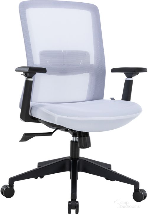 The appearance of Ingram Office Chair With Seat Cover In White designed by LeisureMod in the transitional interior design. This white piece of furniture  was selected by 1StopBedrooms from Ingram Collection to add a touch of cosiness and style into your home. Sku: IO20W-C. Product Type: Office Chair. Material: Plastic. Image1