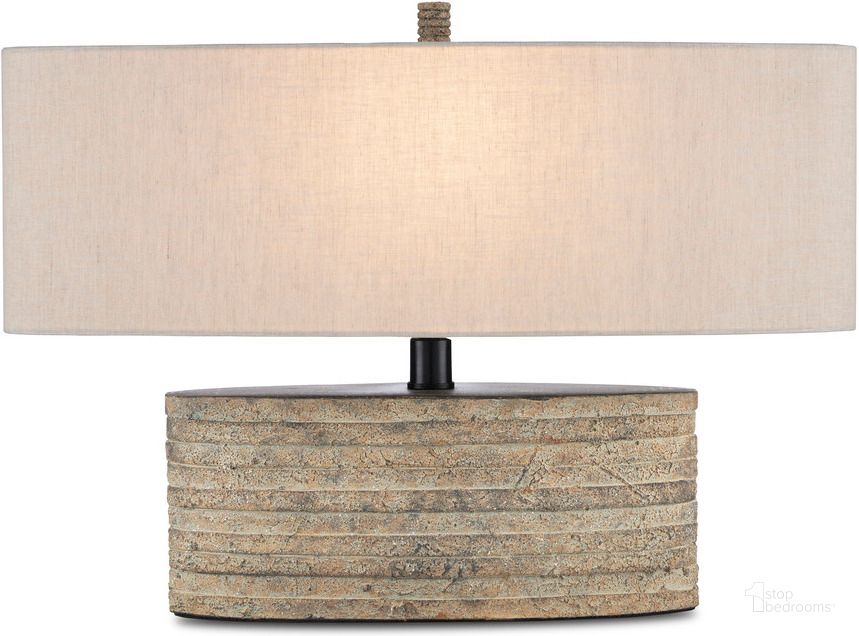 The appearance of Innkeeper Rustic Oval Table Lamp designed by Currey & Company in the modern / contemporary interior design. This rustic piece of furniture  was selected by 1StopBedrooms from Innkeeper Collection to add a touch of cosiness and style into your home. Sku: 6000-0858. Product Type: Table Lamp. Material: Terracotta. Image1