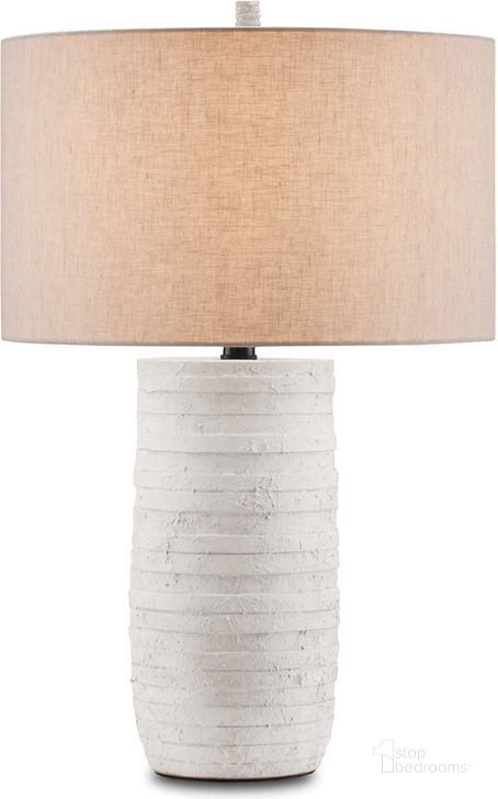 The appearance of Innkeeper White Table Lamp designed by Currey & Company in the modern / contemporary interior design. This white piece of furniture  was selected by 1StopBedrooms from Innkeeper Collection to add a touch of cosiness and style into your home. Sku: 6000-0849. Product Type: Table Lamp. Material: Terracotta. Image1