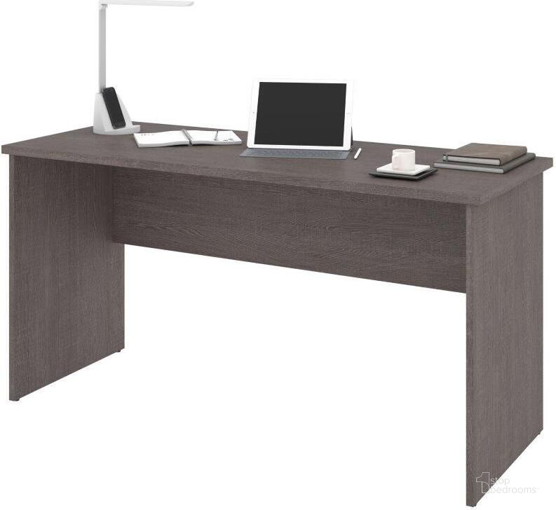 The appearance of Innova Plus Desk - Bark Gray designed by Bestar in the modern / contemporary interior design. This bark gray piece of furniture  was selected by 1StopBedrooms from Innova Plus Collection to add a touch of cosiness and style into your home. Sku: 92400-000047. Material: Wood. Product Type: Desk. Image1