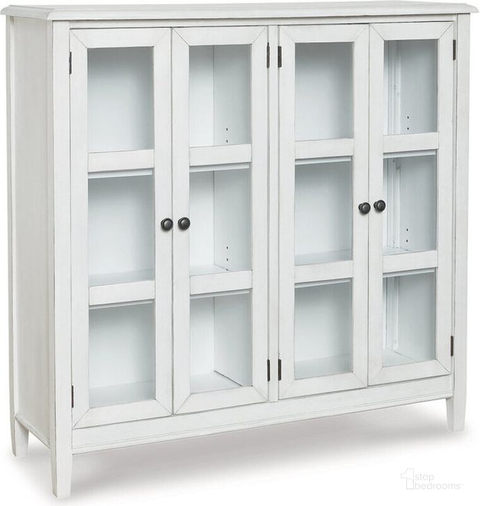 The appearance of Insinger White Wash Accent Chest and Cabinet designed by Off 5th Home in the modern / contemporary interior design. This white wash piece of furniture  was selected by 1StopBedrooms from Insinger Collection to add a touch of cosiness and style into your home. Sku: T937-40. Material: Glass. Product Type: Accent Cabinet. Image1