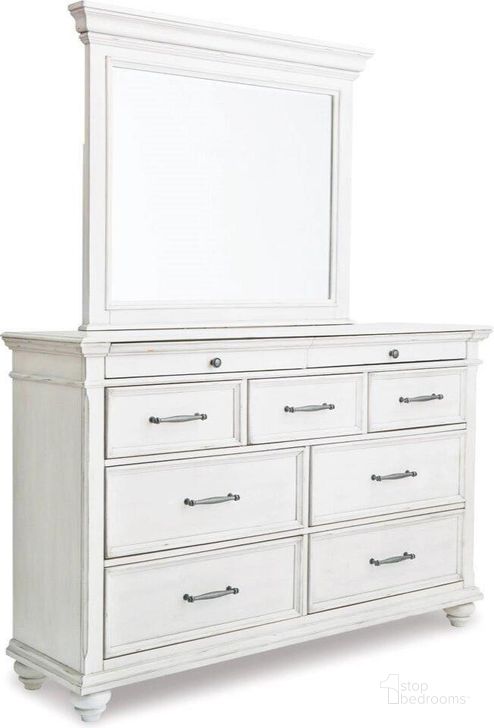 The appearance of Insinger White Wash Dresser and Mirror designed by Off 5th Home in the transitional interior design. This white wash piece of furniture  was selected by 1StopBedrooms from Insinger Collection to add a touch of cosiness and style into your home. Sku: B777-31;B777-36. Material: Wood. Product Type: Dresser and Mirror. Image1