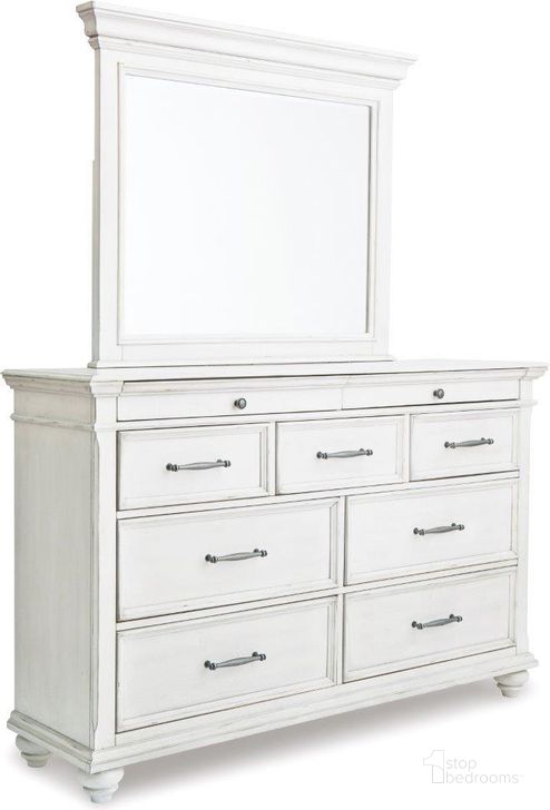 The appearance of Insinger White Wash Dresser Mirror designed by Off 5th Home in the transitional interior design. This white wash piece of furniture  was selected by 1StopBedrooms from Insinger Collection to add a touch of cosiness and style into your home. Sku: B777-36. Material: Glass. Product Type: Mirror. Image1