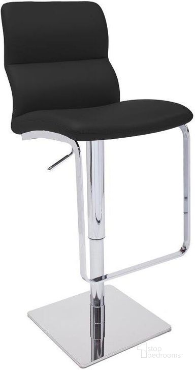 The appearance of Intel Swivel Hydraulic Barstool In Black designed by Bellini Modern Living in the modern / contemporary interior design. This black piece of furniture  was selected by 1StopBedrooms from Intel Collection to add a touch of cosiness and style into your home. Sku: Intel BLK. Product Type: Barstool. Material: Stainless Steel.
