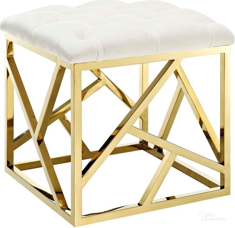 The appearance of Intersperse Ottoman In Gold Ivory designed by Modway in the modern / contemporary interior design. This gold ivory piece of furniture  was selected by 1StopBedrooms from Intersperse Collection to add a touch of cosiness and style into your home. Sku: EEI-2845-GLD-IVO. Product Type: Ottoman. Material: Plywood. Image1