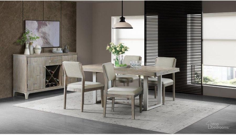 The appearance of Intrigue Rectangular Dining Table designed by Riverside Furniture in the modern / contemporary interior design. This hazelwood piece of furniture  was selected by 1StopBedrooms from Intrigue Collection to add a touch of cosiness and style into your home. Sku: 39350. Table Base Style: Trestle. Product Type: Dining Table. Table Top Shape: Rectangular. Size: 76". Image1