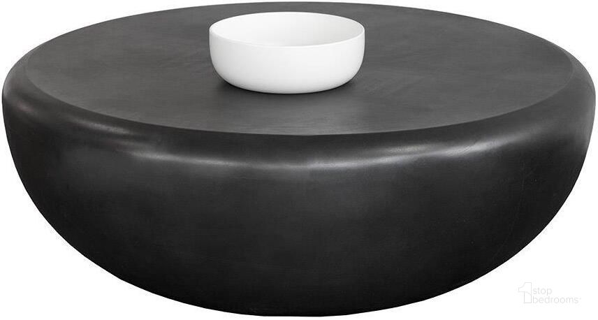 The appearance of Iolite Coffee Table In Black designed by Sunpan in the modern / contemporary interior design. This black piece of furniture  was selected by 1StopBedrooms from Iolite Collection to add a touch of cosiness and style into your home. Sku: 108485. Product Type: Coffee Table. Material: Concrete. Image1