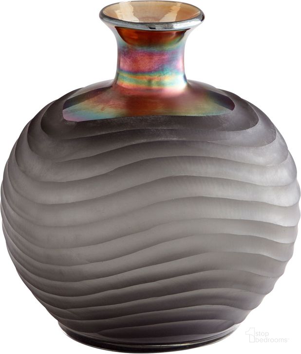 The appearance of Iridescent Small Jadeite Vase designed by Cyan Design in the modern / contemporary interior design. This gray piece of furniture  was selected by 1StopBedrooms from Iridescent Collection to add a touch of cosiness and style into your home. Sku: 09447. Material: Glass. Product Type: Vase.
